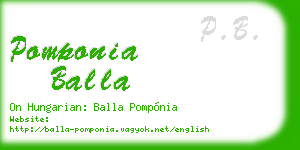 pomponia balla business card